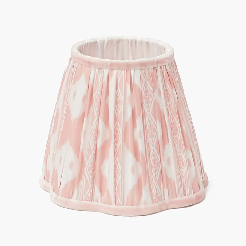 Bamboo Rechargeable Lamp with Pink Shade (18cm)