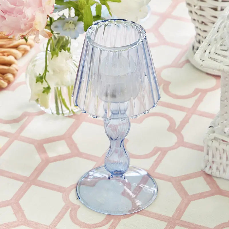 Glass Lantern Tea Light Holder (Pair) - 18cm