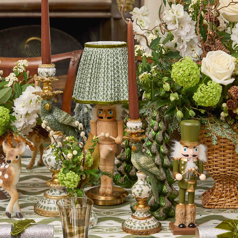Olive Parrot Candle Holders (Pair)